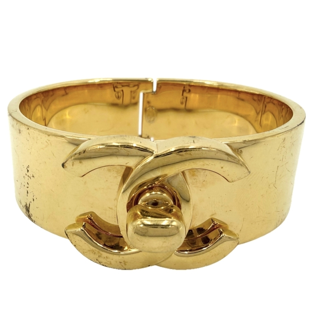 Chanel Bangle Bracelet for Women, Coco Mark, Vintage Turnlock, CHANEL GP 97A ...